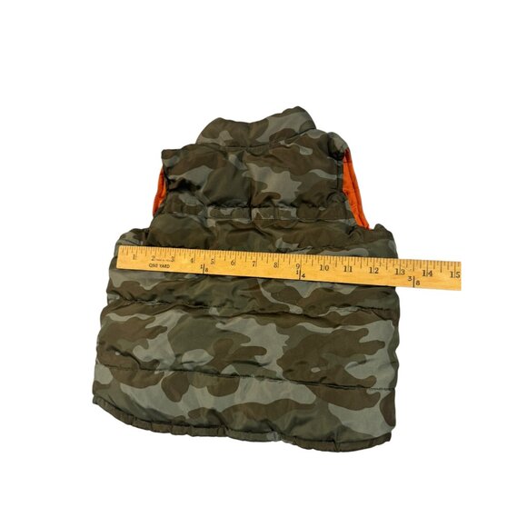 Old Navy Reversible Camouflage & Orange Puffer Vest 18-24 Months - Picture 6 of 9
